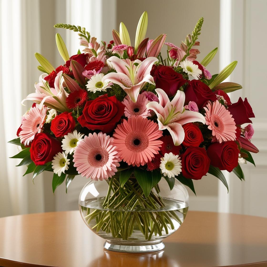 Blush & Bold Garden Vase – Soft Pastels with Striking Accent Blooms by LUXE Macon