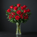 1 dozen red roses | luxe macon flower arrangement macon ga florist