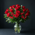 2 dozen red roses | luxe macon flower arrangement macon ga florist