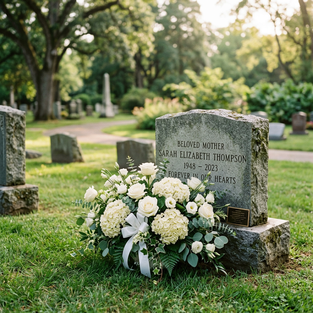 White Garden Grave Saddle | LUXE Macon