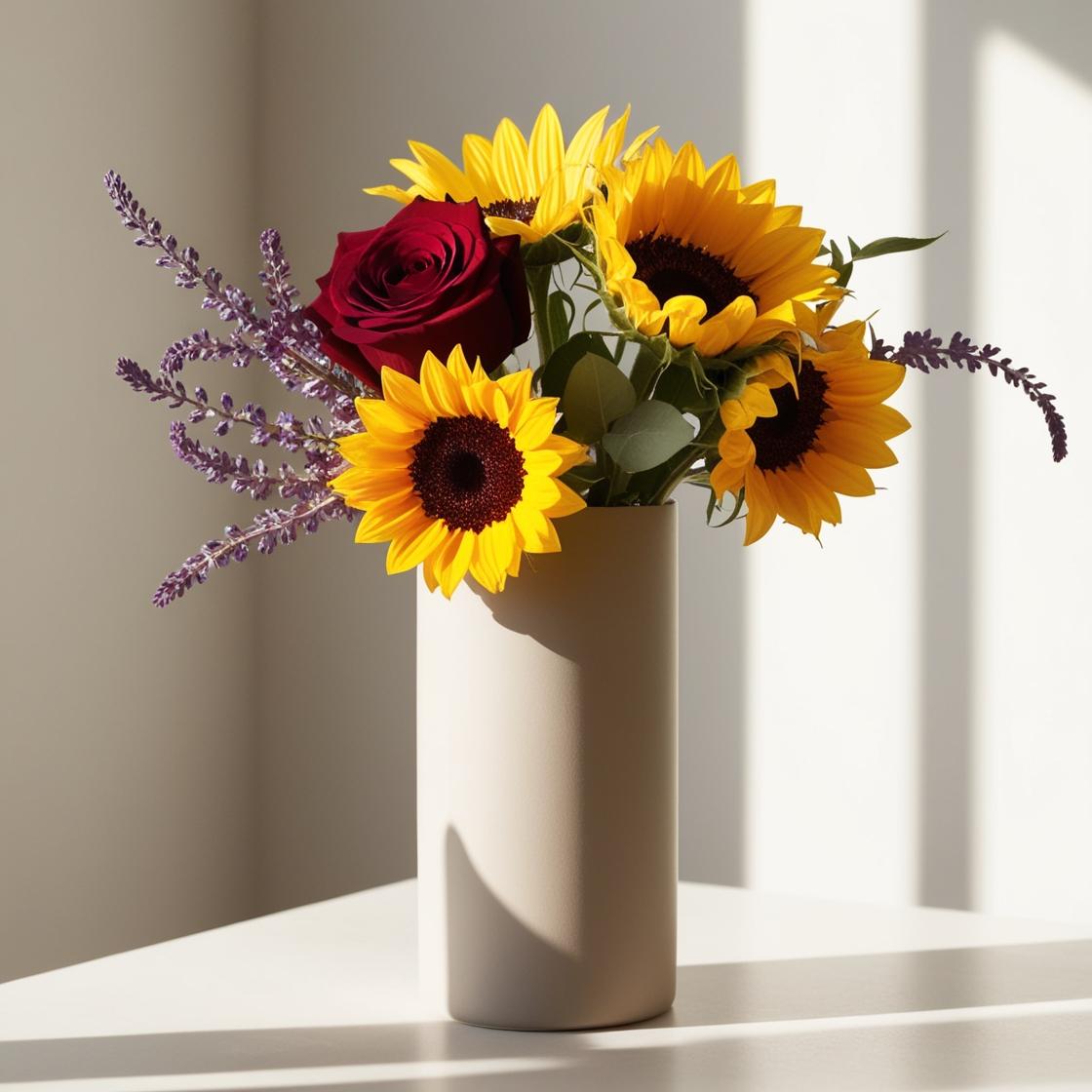 Sunflower Serenade – Bright yellow sunflowers with seasonal blooms by LUXE Macon