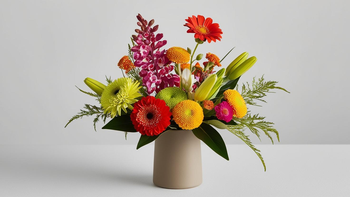 Citrus Burst Vase – Vibrant Orange, Yellow & Green Arrangement by LUXE Macon