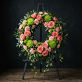AKA Pink & Green Open Sympathy Wreath | LUXE Macon