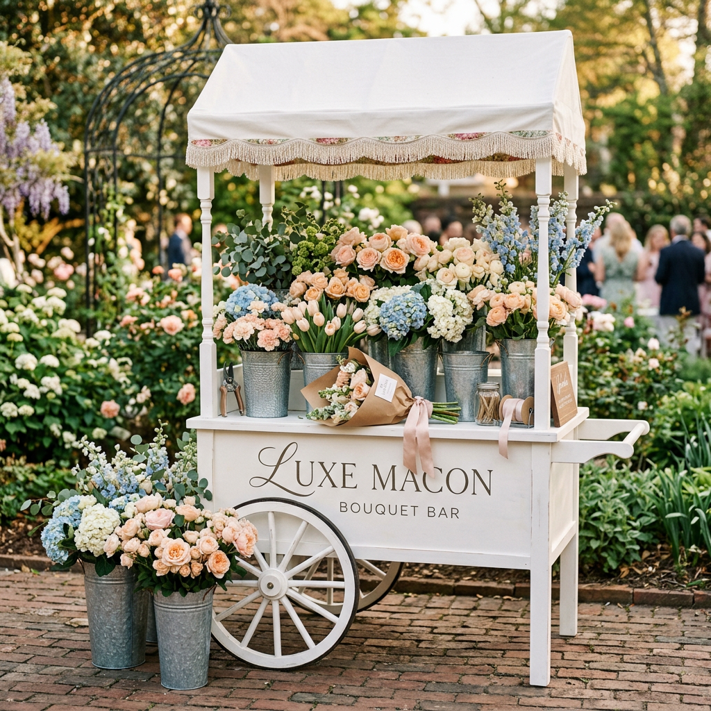 Bibb Bouquet Bar Flower Cart Experience