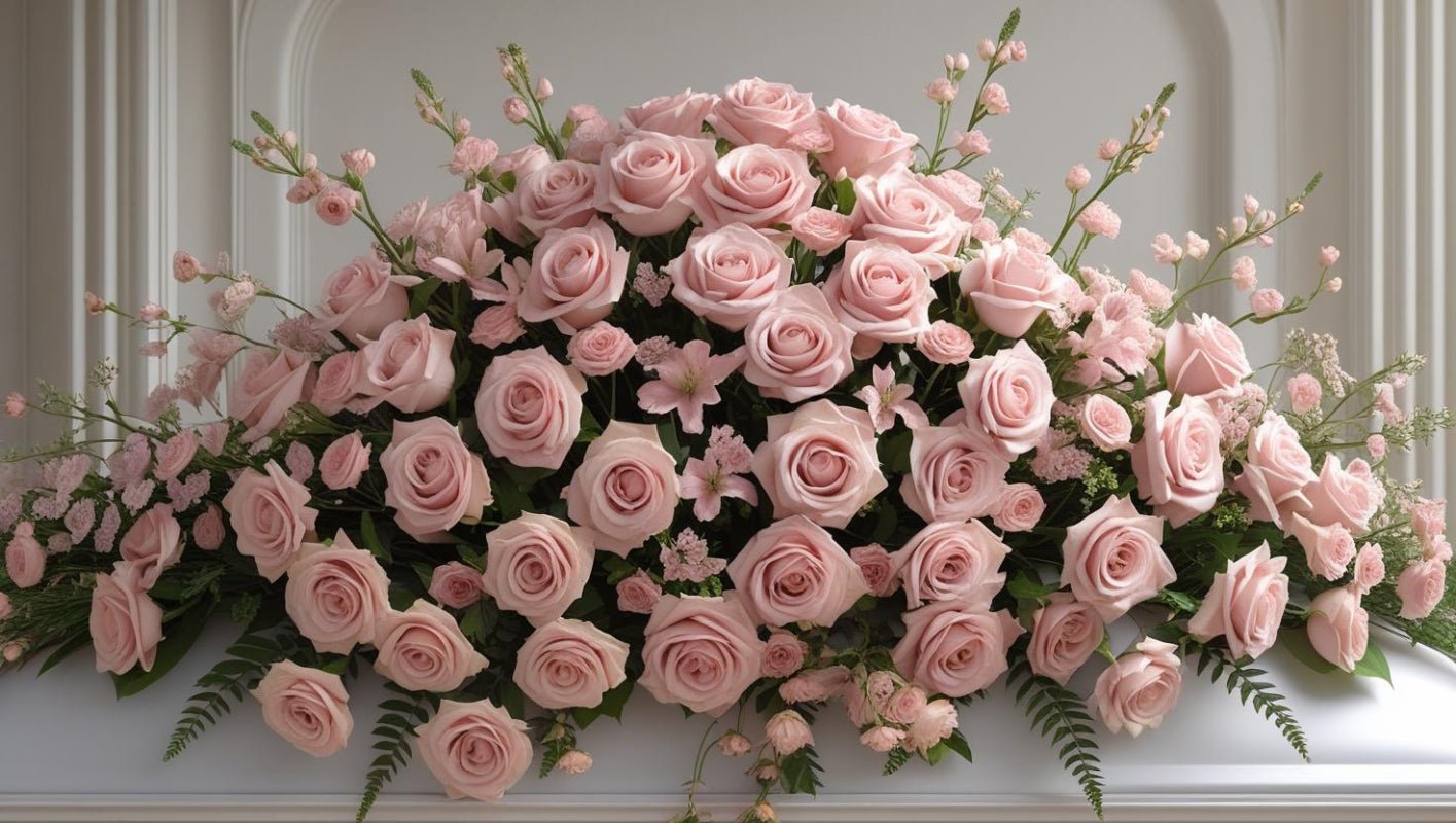 Blush Elegance Casket Spray | LUXE Macon