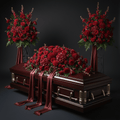 Crimson Rose & Dahlia Casket Collection | LUXE Macon