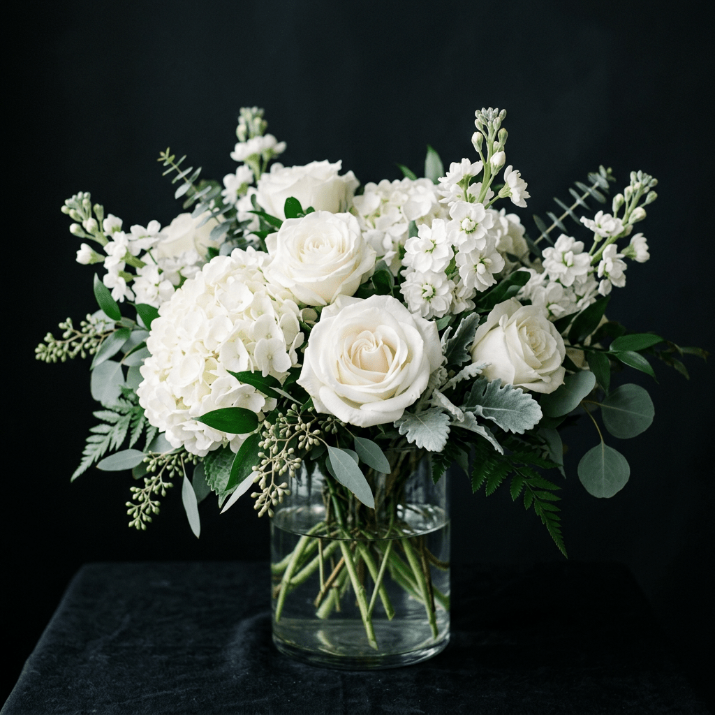 elegant sympathy vase flower arrangement macon ga florist