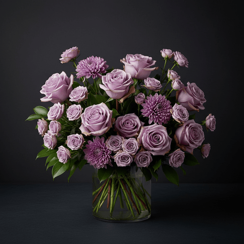 lavender rose arrangement | luxe macon flower arrangement macon ga florist