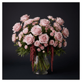 light pink rose arrangement | luxe macon flower arrangement macon ga florist