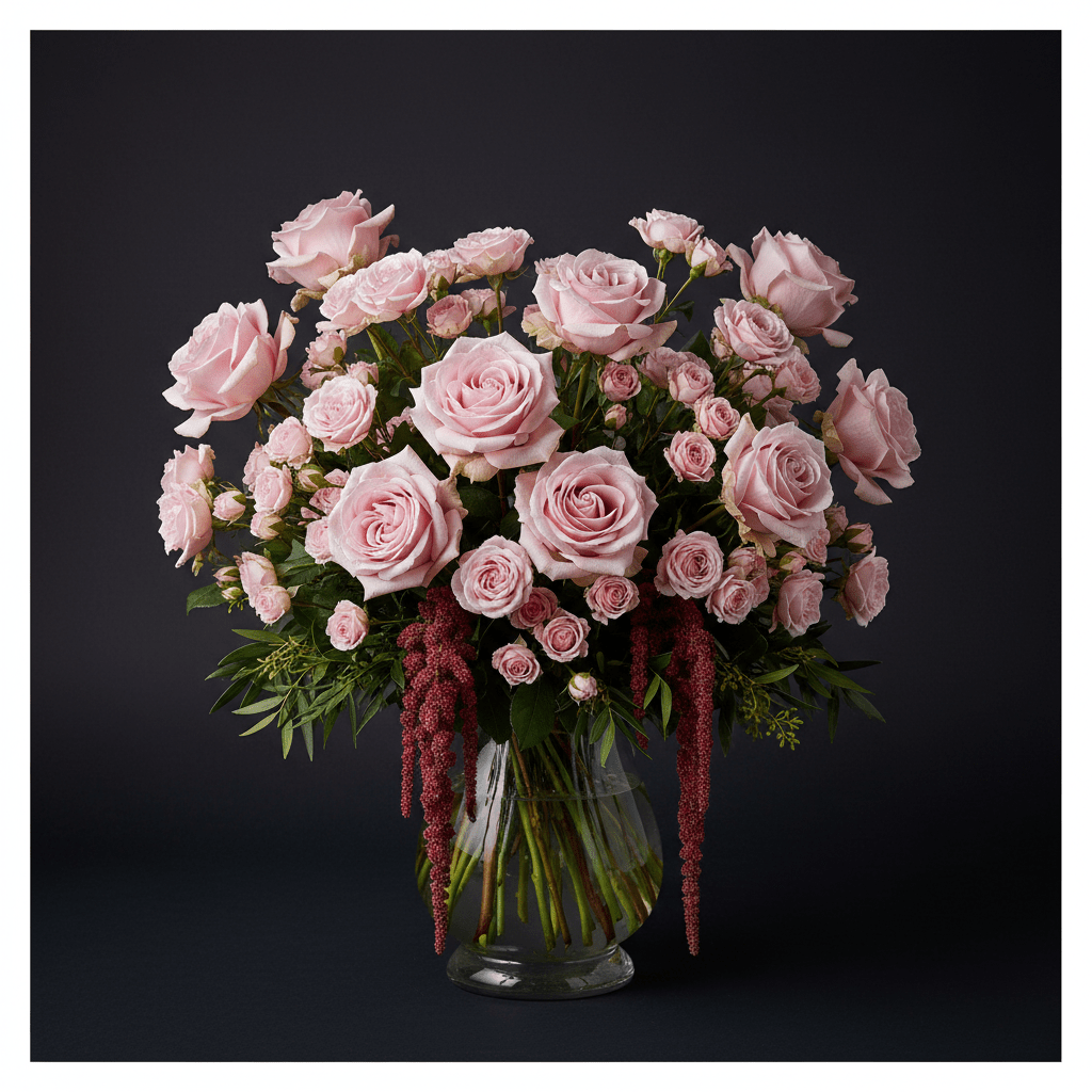 Light Pink Rose Arrangement | LUXE Macon