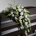 Peaceful White Funeral Casket Spray | LUXE Macon