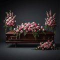 Pink Rose & Dahlia Casket Collection | LUXE Macon