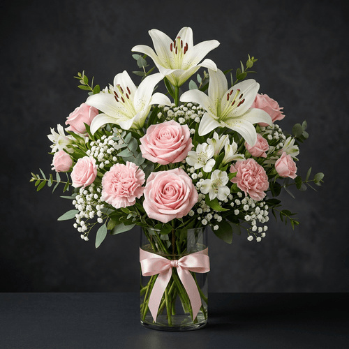 Pink & White Welcome Baby Bouquet | LUXE Macon