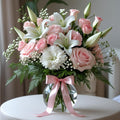 Pink & White Welcome Baby Bouquet | LUXE Macon