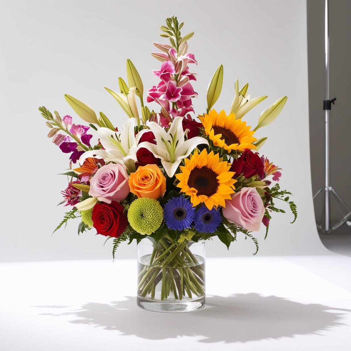 Vibrant Garden Celebration Arrangement | LUXE Macon