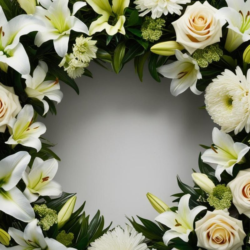 White Elegance Sympathy Wreath | LUXE Macon