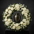 White Rose & Hydrangea Urn Wreath | LUXE Macon